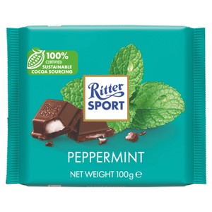 Ritter Sport Peppermint Dark Chocolate Bar 100g
