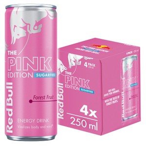 Red Bull Energy Drink Sugar Free Pink Edition Forest Fruits 4 x 250ml