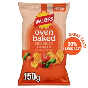 Walkers Oven Baked Tomato & Basil Snacks 150g