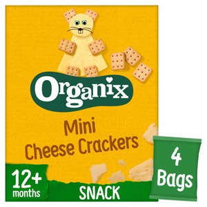 Organix Mini Cheese Crackers Toddler Snack Multipack 12+ Months 4x20g