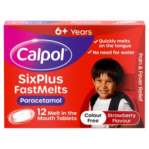 Calpol SixPlus Fast Melts Strawberry 12 pack