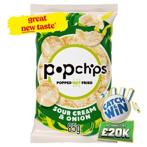Popchips Sour Cream & Onion Sharing Crisps 85g