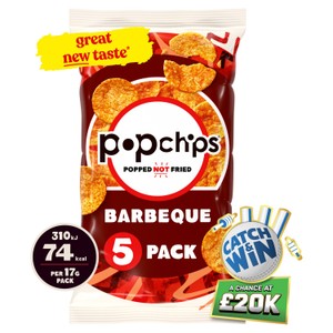 Popchips Barbeque Multipack Crisps 5x17g