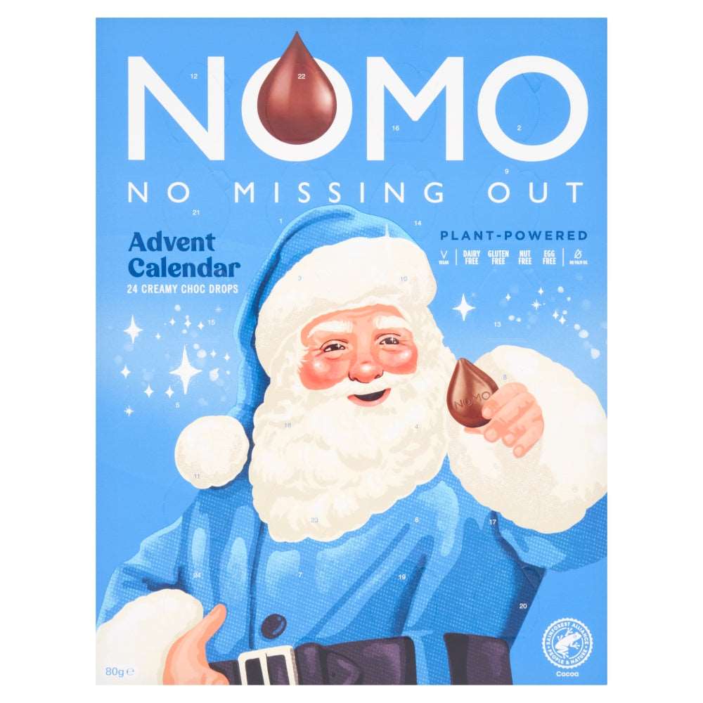 Nomo 24 Creamy Choc Drops Advent Calendar 80g