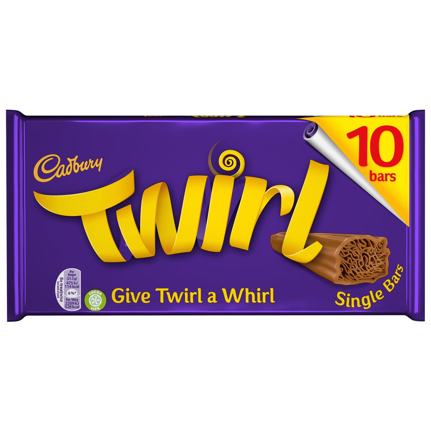 Cadbury Twirl Chocolate Bar 10 Pack Multipack 215g