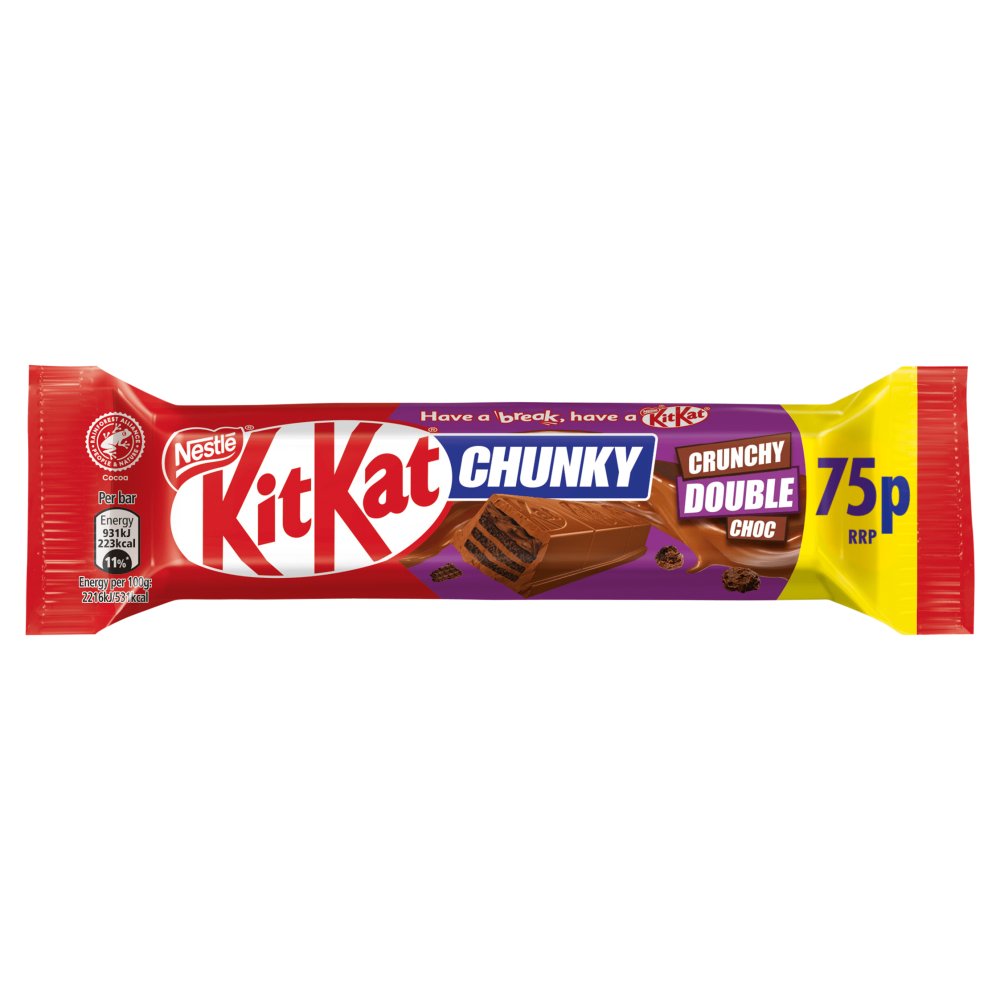 KitKat Chunky Crunchy Double Chocolate Bar 42g PMP