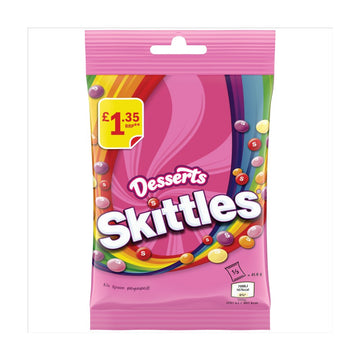 Skittles Vegan Sweets Dessert Flavoured Treat Bag 125g PMP