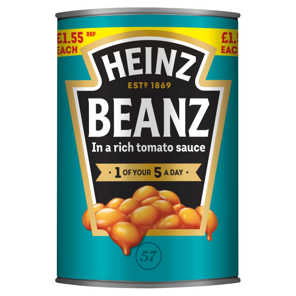 Heinz Baked Beans in a Rich Tomato Sauce 415g Can PMP