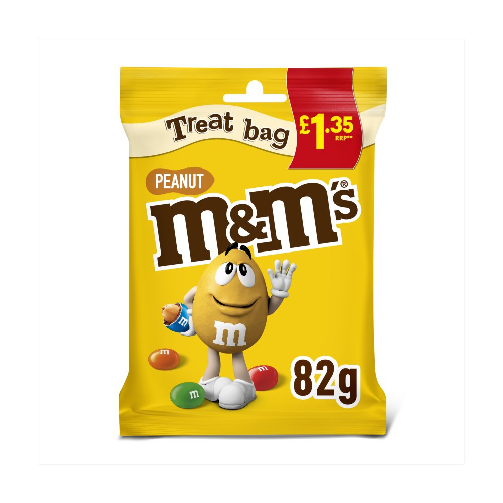 M&M's Crunchy Peanut & Milk Chocolate Bites Pouch Bag 82g PMP