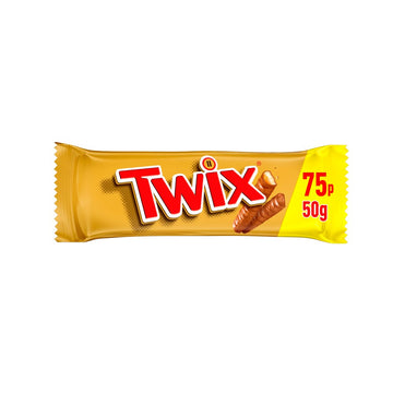 Twix Caramel & Milk Chocolate Fingers Biscuit Snack Bar PMP 50g