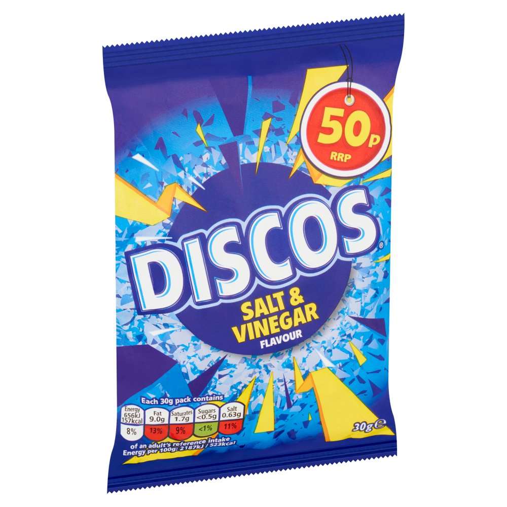 Discos Salt & Vinegar Crisps 30g PMP