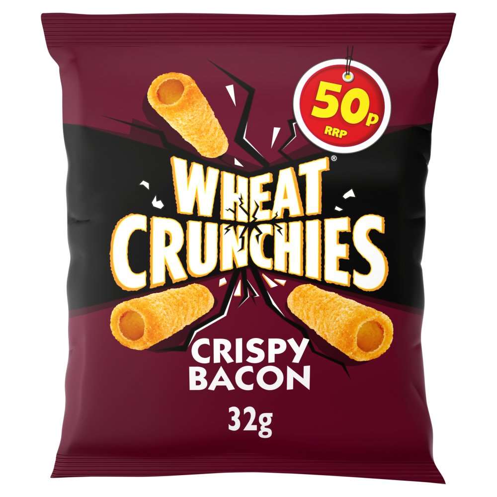 Wheat Crunchies Bacon Crisps 32g PMP x 1 Bag