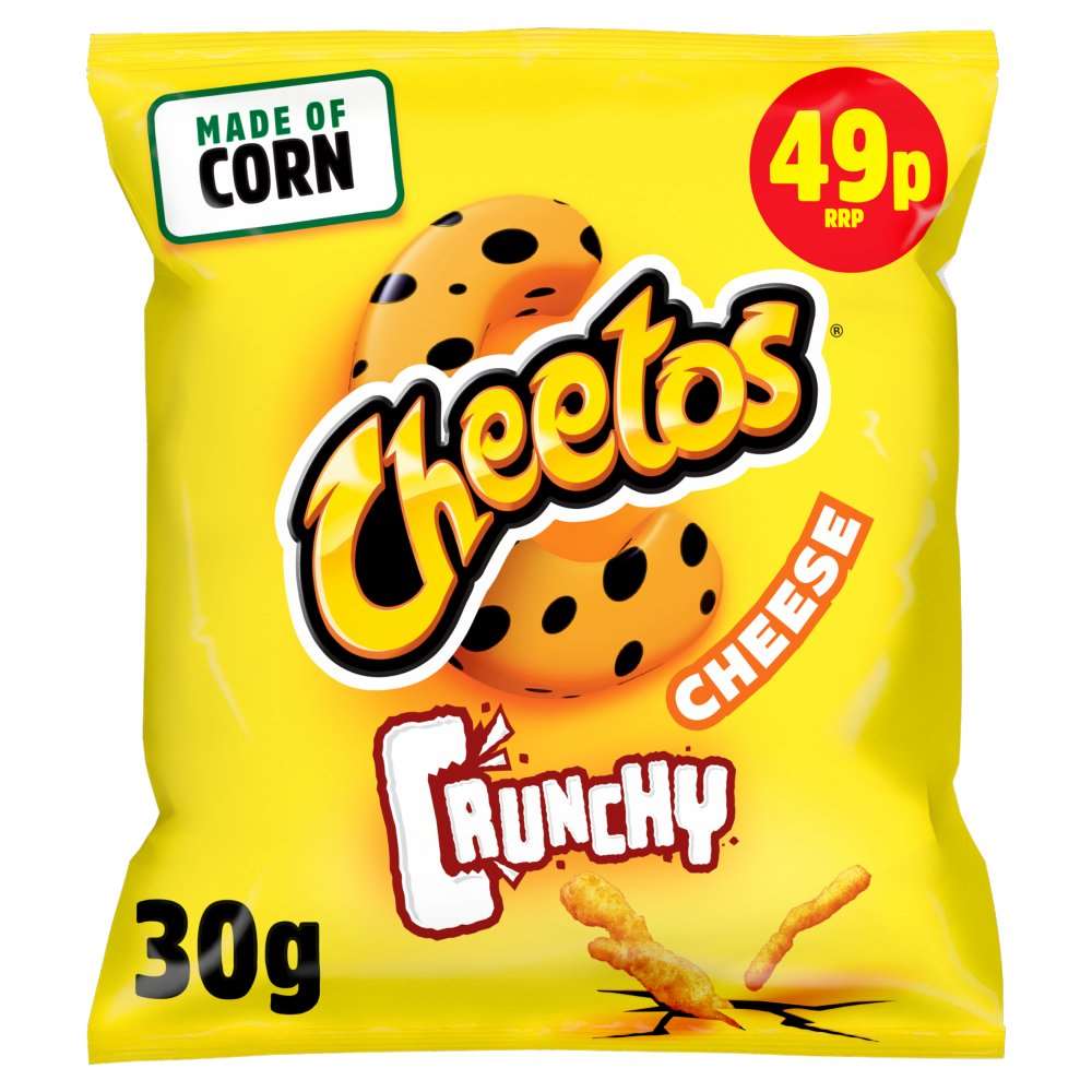 Cheetos Crunchy Cheese Snacks Crisps PMP 30g x 1 Bag