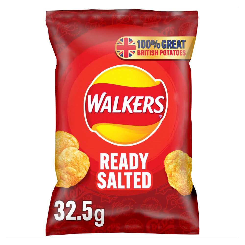 Walkers Ready Salted Crisps 32.5g x 1 Bag