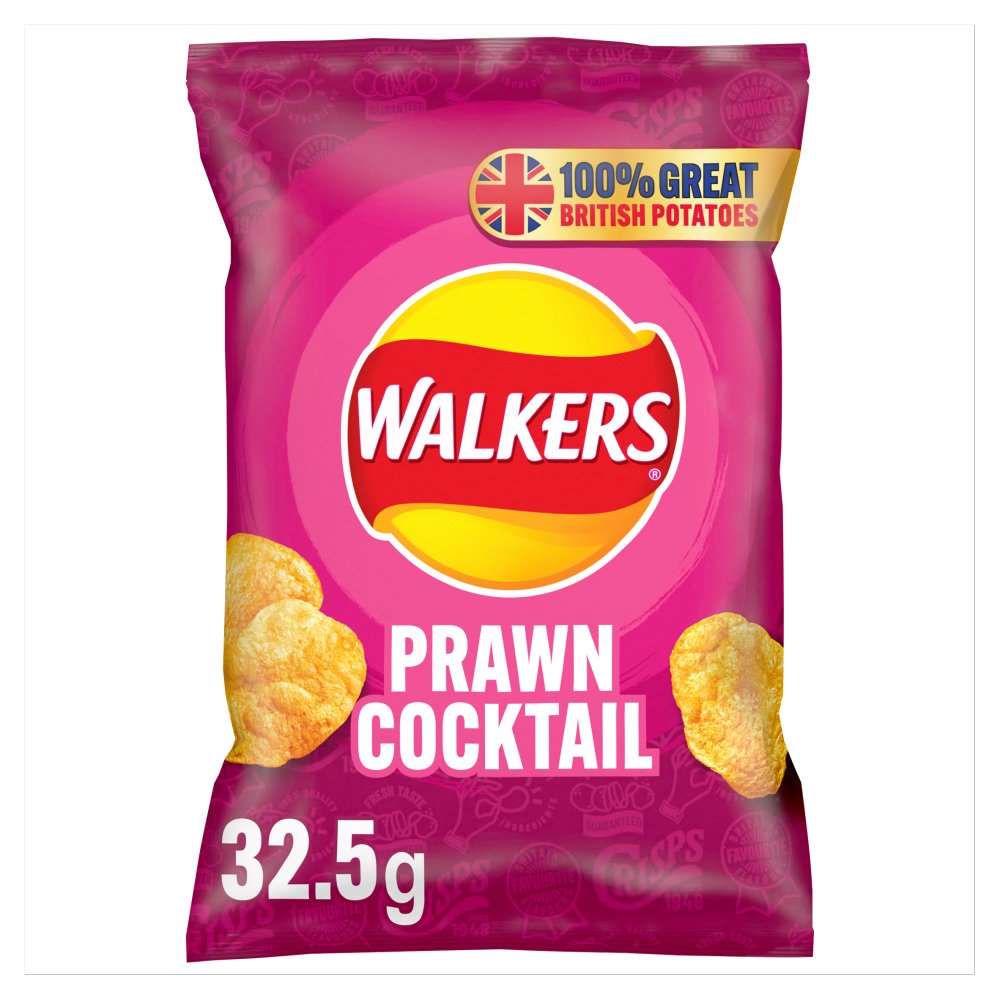 Walkers Prawn Cocktail Crisps 32.5g x 1 Bag