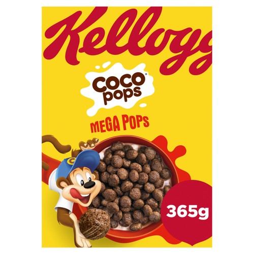 Kellogg's Coco Pops Mega Pops Breakfast Cereal 365g
