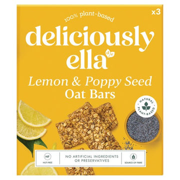 Deliciously Ella Lemon & Poppy Seed Oat Bar Multipack 3x50g