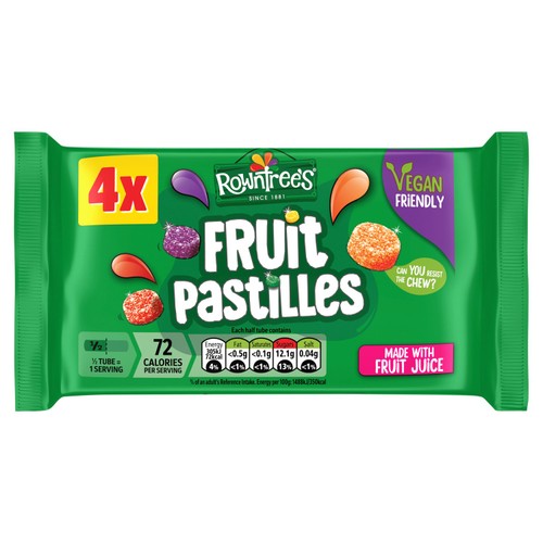 Rowntree's Fruit Pastilles Sweets Tube Multipack 4x41g