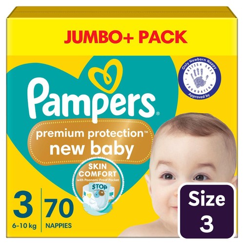 Pampers New Baby Nappies Size 3 Jumbo+ Pack