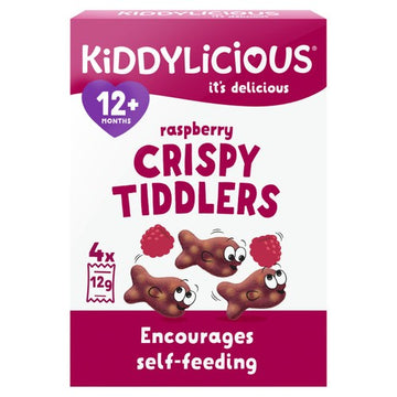 Kiddylicious Raspberry Crispy Tiddlers Baby Snack Multipack 12+ Months