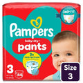 Pampers Baby-Dry Nappy Pants Size 3 Essential Pack