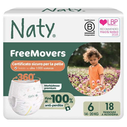 Naty FreeMovers Nappy Pull-On Pants Size 6