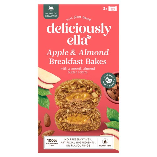 Deliciously Ella Apple & Almond On The Go Breakfast Bakes 3x50g