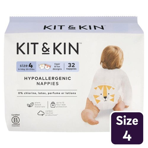 Kit & Kin Hypoallergenic Nappies Size 4