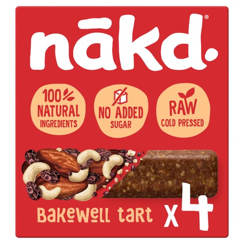 Nakd Bakewell Tart Fruit & Nut Bars Multipack 4x35g