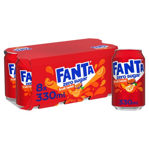Fanta Fruit Twist Zero 8 x 330ml Cans