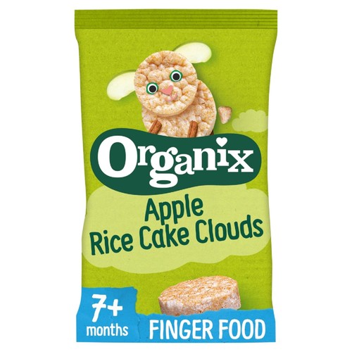 Organix Apple Rice Cake Clouds Baby Snack 40g