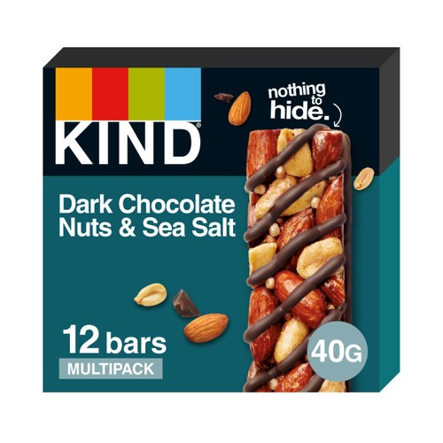 Kind Dark Chocolate Nuts & Sea Salt Cereal Bars Multipack 12x40g