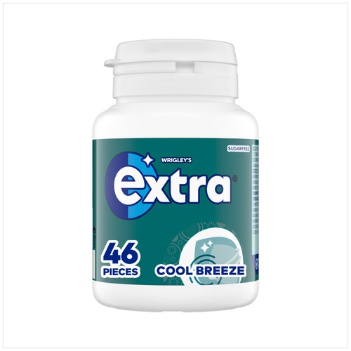 Extra Cool Breeze Sugarfree Chewing Gum Bottle x46