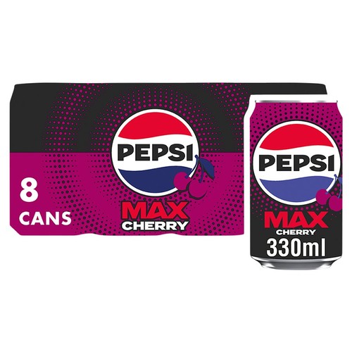 Pepsi Max Cherry 8 x 330ml Cans