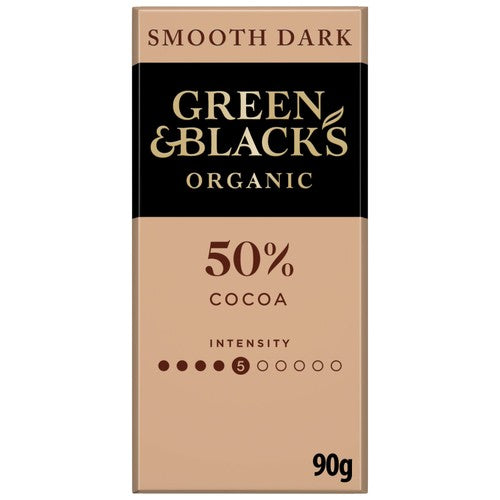 Green & Black's Organic Smooth 50% Dark Chocolate Bar 90g