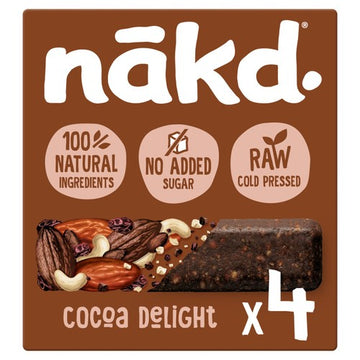Nakd Cocoa Delight Fruit & Nut Bars Multipack 4x35g