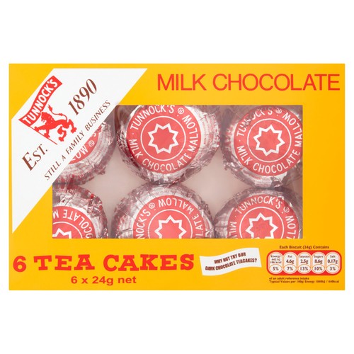 Tunnock's Teacakes Milk Chocolate 6 x 24g