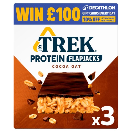 TREK Cocoa Oat Protein Flapjacks Multipack 3 x 50g