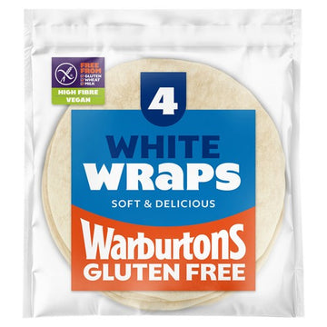 Warburtons Gluten Free White Wraps 4 Pack