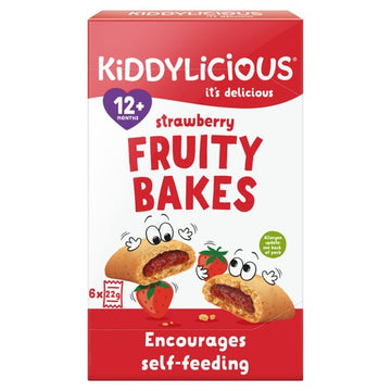 Kiddylicious Strawberry Fruity Bakes Baby Snack Multipack 12+ Months