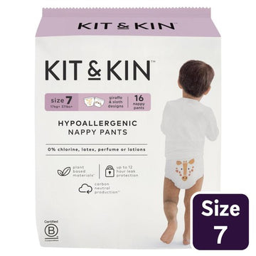 Kit & Kin Hypoallergenic Nappy Pants Size 7