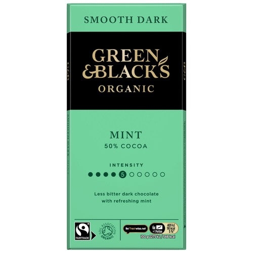Green & Black's Organic Mint Dark Chocolate Bar 90g