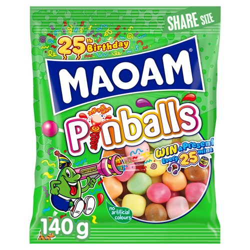 Haribo Maoam Pinballs Chewy Sweets Bag 140g