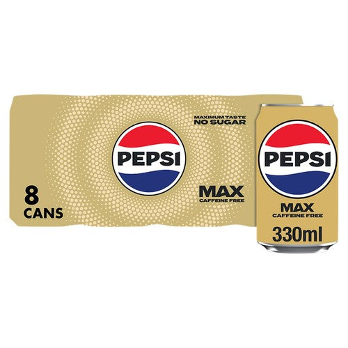 Pepsi Max Caffeine Free 8 x 330ml Cans