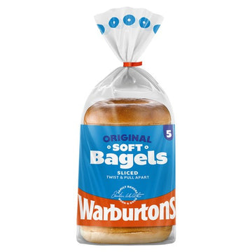 Warburtons Sliced Original Bagels 5 Pack