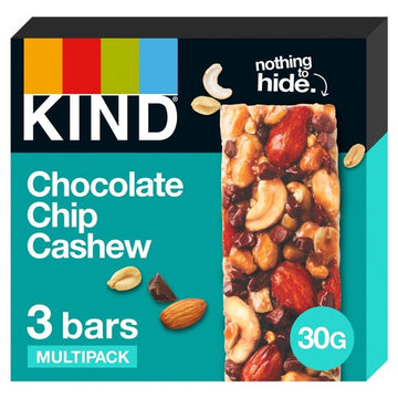 Kind Choc Chip Cashew Cereal Bars Multipack 3x30g