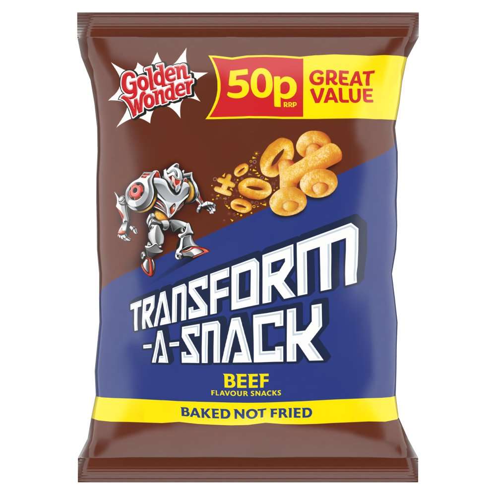 Golden Wonder Transform-A-Snack Beef Flavour Snacks 27g x 1 Bag