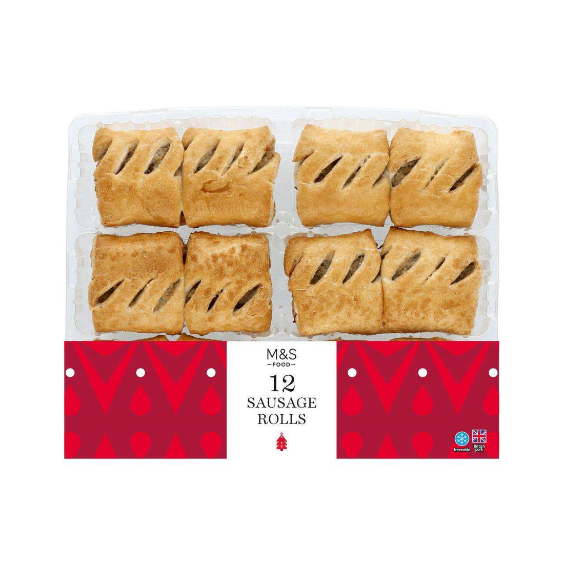 M&S 12 Sausage Rolls 360g (5 Days Life)