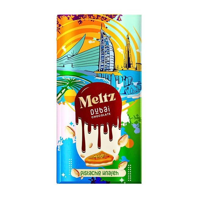 Meltz Dubai Premium Chocolate with Pistachio KnaFeh 192g