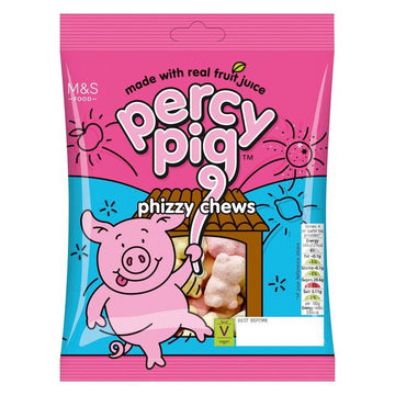 M&S Percy Pig Phizzy Chews Fruit Gums 150g